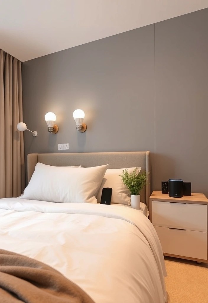 21 Dreamy Bedroom Makeovers That Cost Less Than $100 (You Won't Believe #7!) - 17. Smart Technology: Modernize Your Space