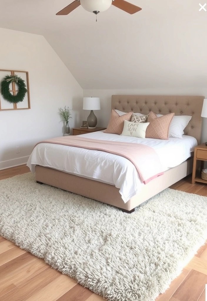 21 Dreamy Bedroom Makeovers That Cost Less Than $100 (You Won't Believe #7!) - 20. Floor Magic: Area Rugs