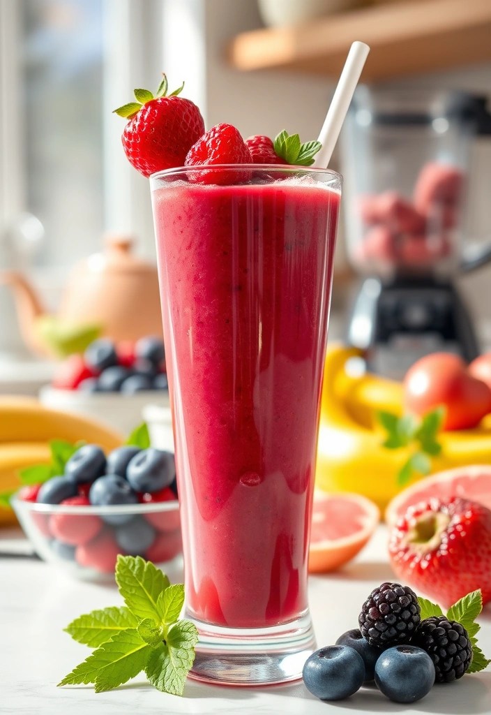 25 Quick Healthy Breakfasts You Can Make in Under 10 Minutes (Perfect for Rushed Mornings!) - 18. Yogurt and Berry Smoothie