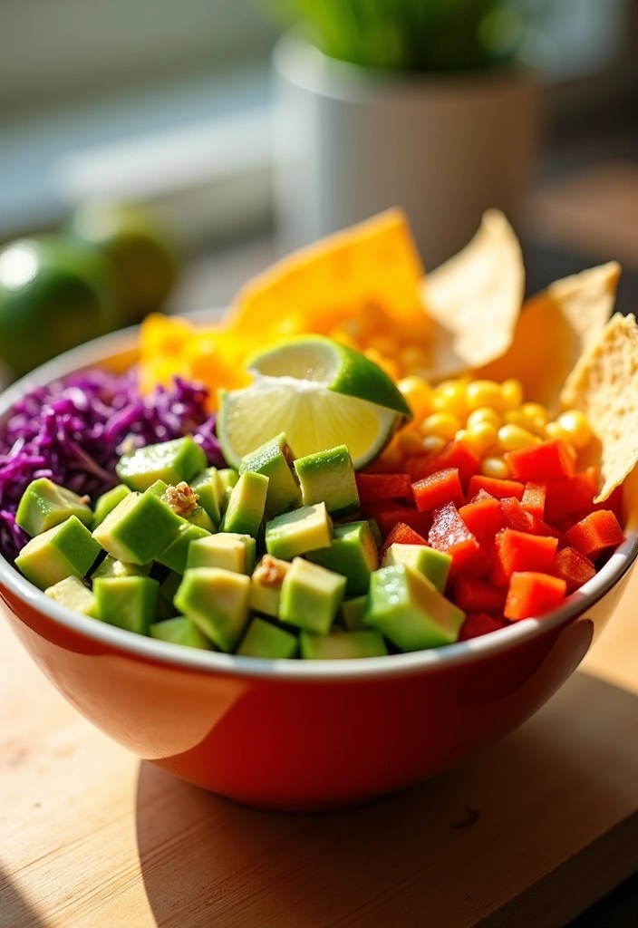 5 Family-Friendly Avocado Salad Ideas That Even Kids Will Love! - 1. Rainbow Avocado Salad