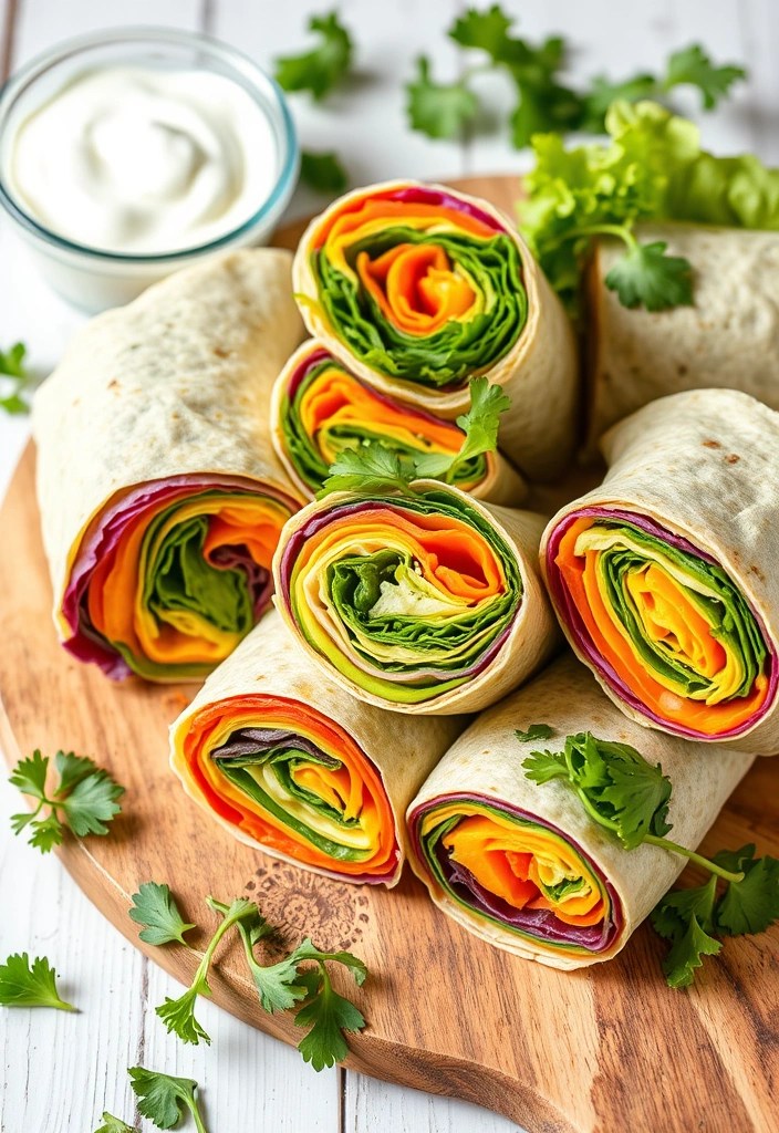 5 Fun and Easy Healthy Lunch Recipes Your Kids Will Actually Love! - 1. Rainbow Veggie Wraps