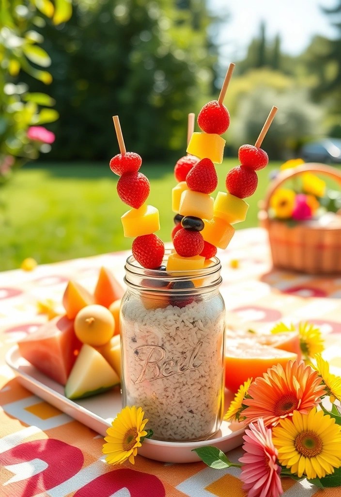 5 Fun and Easy Healthy Lunch Recipes Your Kids Will Actually Love! - 2. Fun Fruit Kabobs