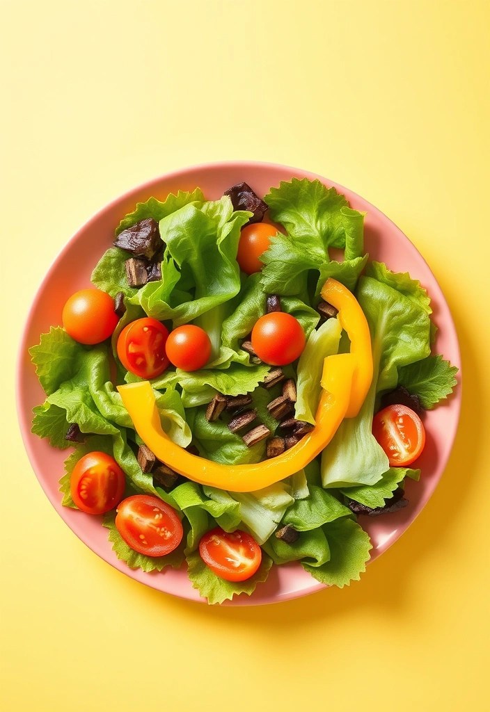 5 Fun and Easy Healthy Lunch Recipes Your Kids Will Actually Love! - 5. Smiley Face Salad