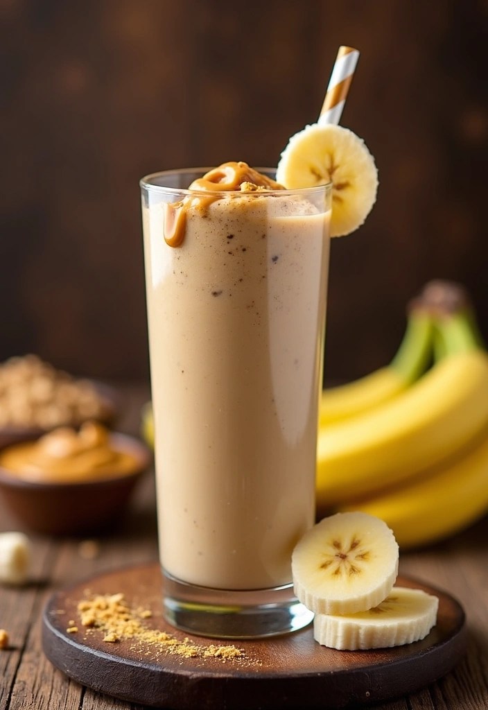 8 Fiber-Rich Smoothies for Detoxing Your Body (You’ll Love #6!) - 7. Peanut Butter Banana Fiber Smoothie
