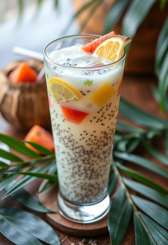 8 Homemade Healthy Ramadan Drinks to Spice Up Your Iftar (Don't Miss #5!) - 3. Coconut Chia Seed Drink