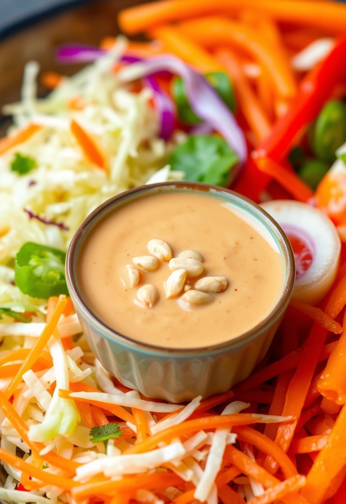 9 Flavor-Packed Homemade Dressings to Elevate Your Healthy Salads! - 6. Spicy Sriracha Peanut Dressing
