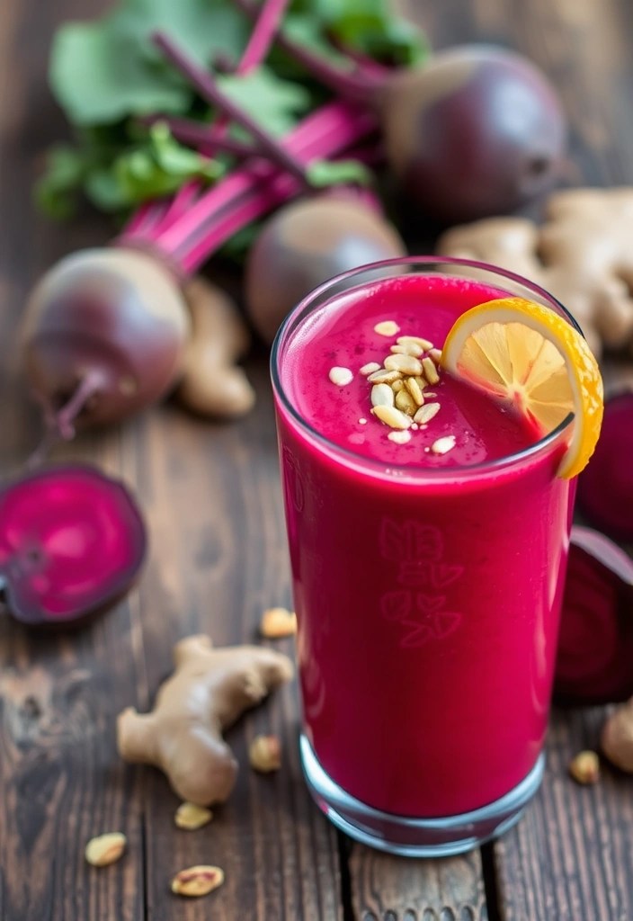 9 Refreshing Smoothies That Will Detox Your Body in 24 Hours (Don't Miss #6!) - 4. Beetroot and Ginger Smoothie