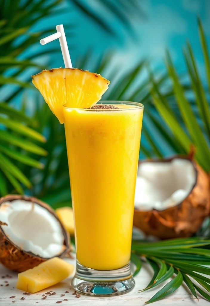 9 Refreshing Smoothies That Will Detox Your Body in 24 Hours (Don't Miss #6!) - 9. Pineapple Coconut Detox Smoothie