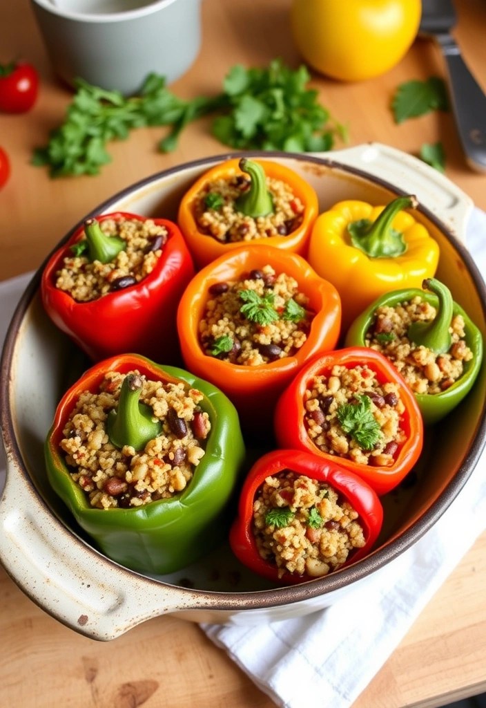 Cook Together: 8 Healthy Dinner Ideas for Valentine's Day That Are Perfect for Two! - 2. Quinoa-Stuffed Bell Peppers