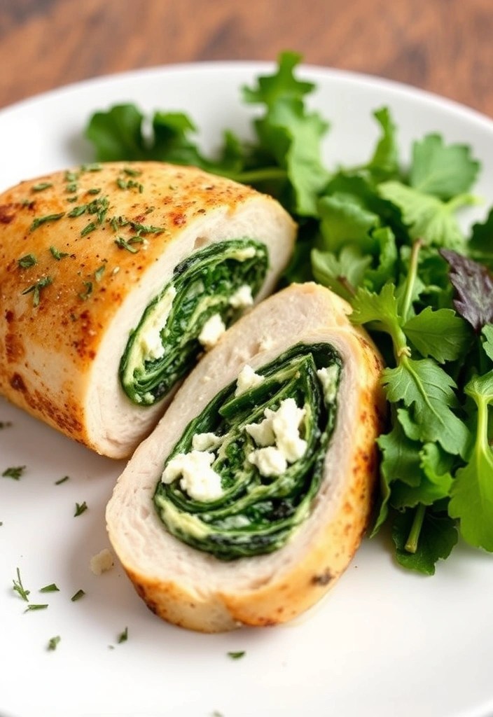 Healthy Dinner: 10 Simple Recipes to Nourish Your Body and Delight Your Taste Buds! - 7. Spinach and Feta Stuffed Chicken Breast