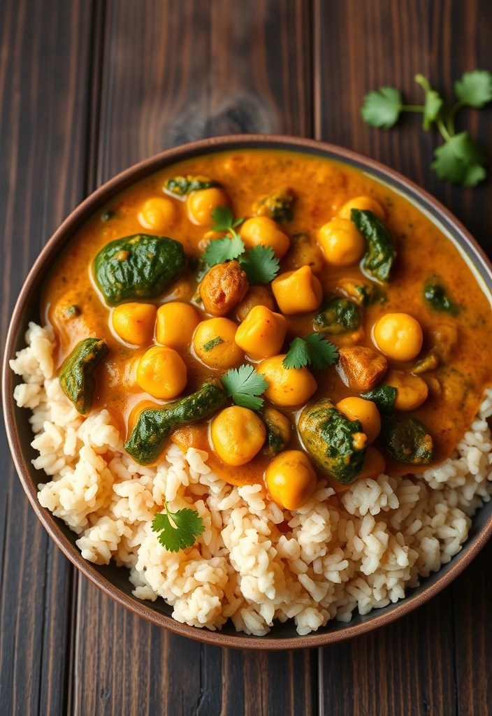 Healthy Dinner: 10 Simple Recipes to Nourish Your Body and Delight Your Taste Buds! - 9. Chickpea and Spinach Curry