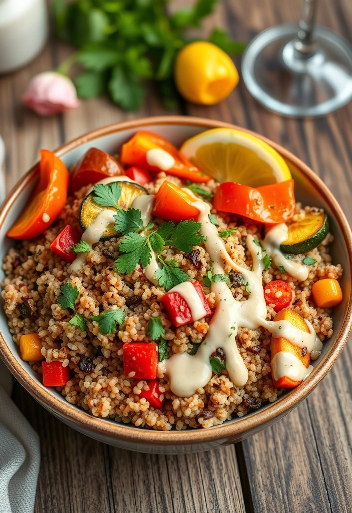 Prep for Love: 6 Easy Healthy Valentine's Day Lunch Ideas for Busy Couples! - 1. Quinoa & Roasted Vegetable Bowl