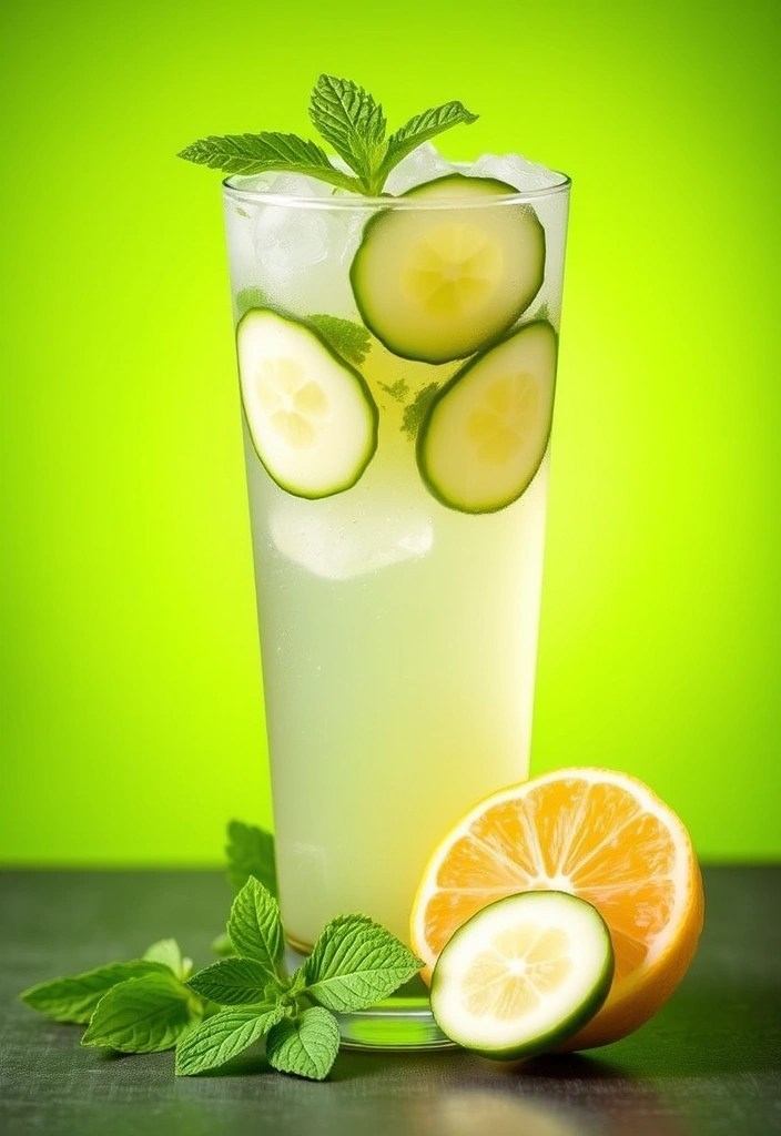 Revitalize Your Ramadan: 12 Detoxifying Healthy Drinks for a Refreshing Fast! - 1. Minty Cucumber Lemonade