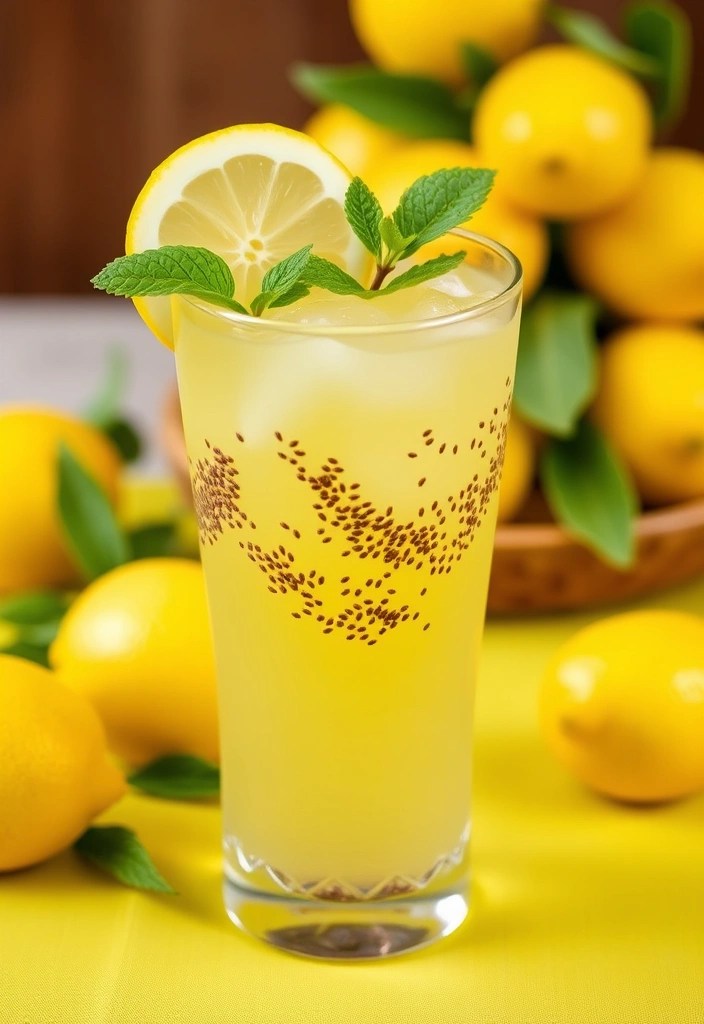 Revitalize Your Ramadan: 12 Detoxifying Healthy Drinks for a Refreshing Fast! - 12. Chia Seed Lemonade