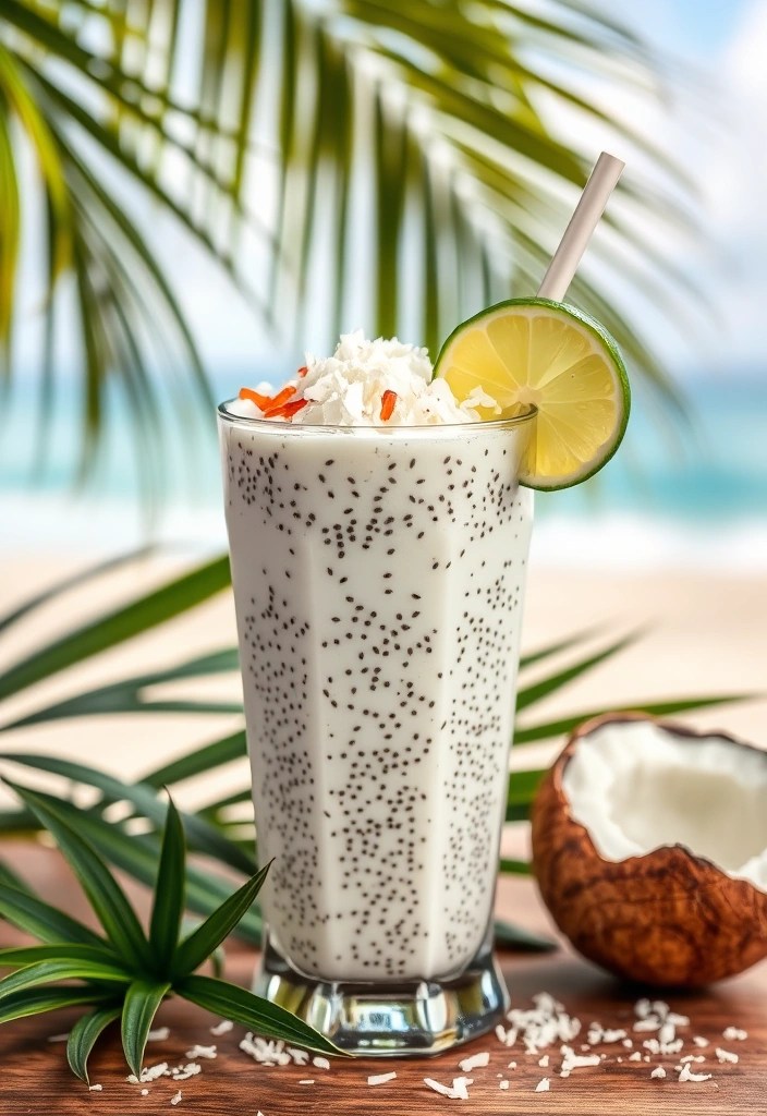 Revitalize Your Ramadan: 12 Detoxifying Healthy Drinks for a Refreshing Fast! - 4. Coconut Chia Seed Drink