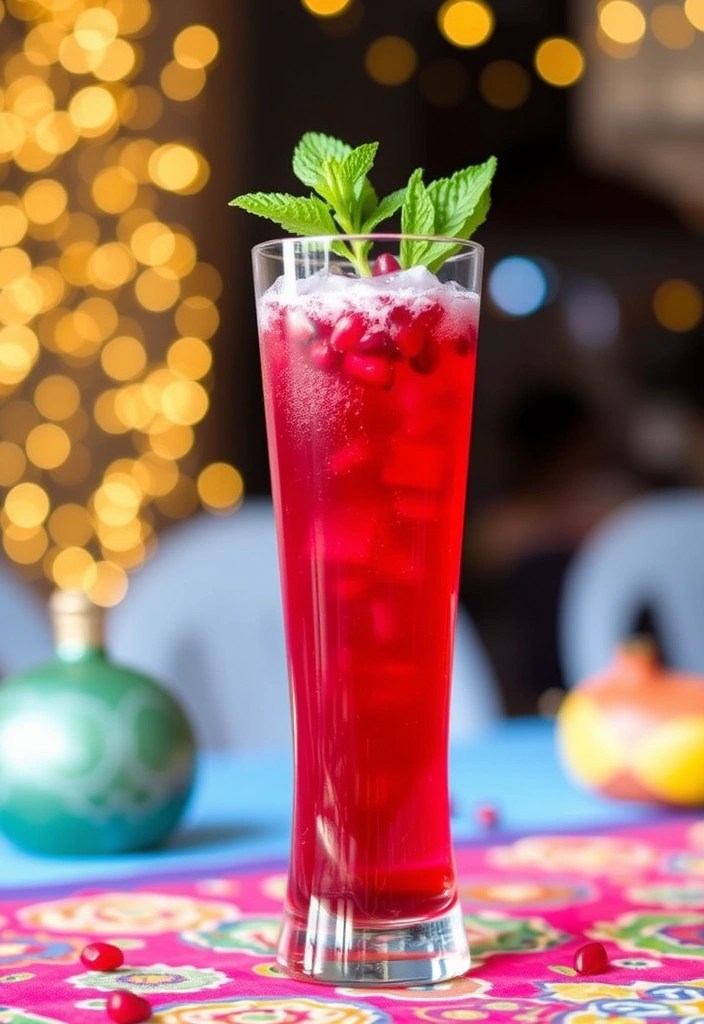 Revitalize Your Ramadan: 12 Detoxifying Healthy Drinks for a Refreshing Fast! - 5. Pomegranate Mint Sparkler