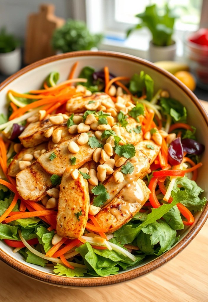 The Ultimate Guide to Healthy Lunches That Balance Nutrients and Taste! - 12. Thai Peanut Chicken Salad