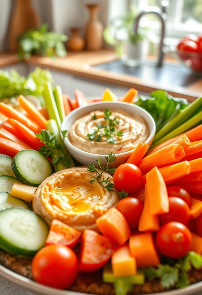 The Ultimate Guide to Healthy Lunches That Balance Nutrients and Taste! - 14. Hummus and Veggie Platter