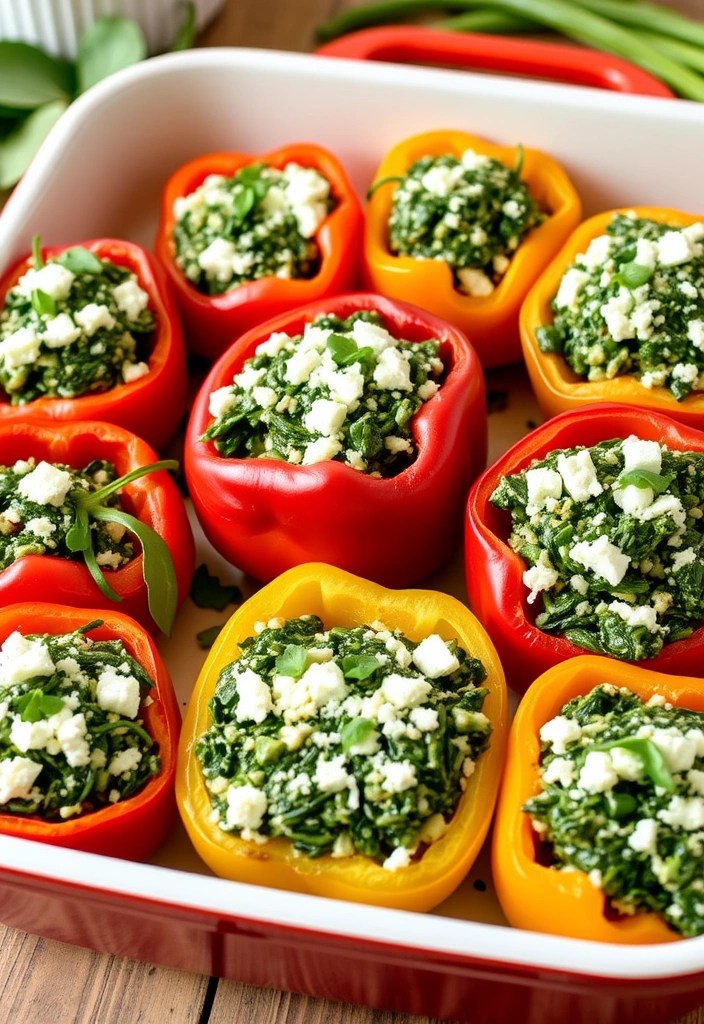The Ultimate Guide to Healthy Lunches That Balance Nutrients and Taste! - 4. Spinach and Feta Stuffed Peppers