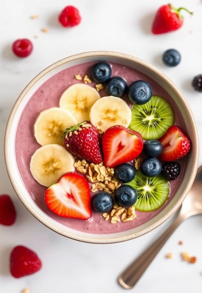 Your Go-To Guide: 10 Healthy Breakfast Recipes That Are Easy and Delicious! - 1. Berry Banana Smoothie Bowl