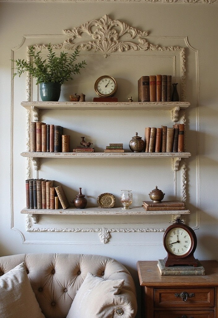 12 Floating Shelves That Will Make Your Walls Pop (Discover #3's Magic!) - 10. Vintage-Inspired Floating Shelves