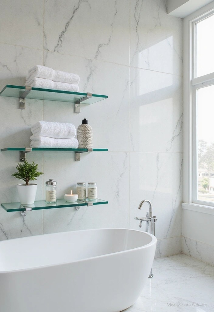 12 Floating Shelves That Will Make Your Walls Pop (Discover #3's Magic!) - 2. Sleek Glass Perfection