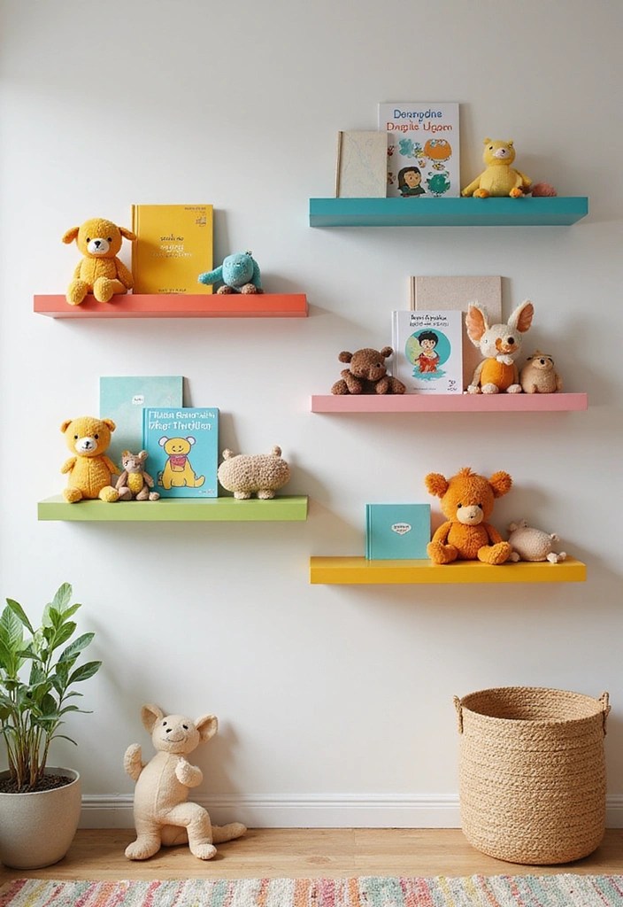 12 Floating Shelves That Will Make Your Walls Pop (Discover #3's Magic!) - 5. Bright and Bold Colors