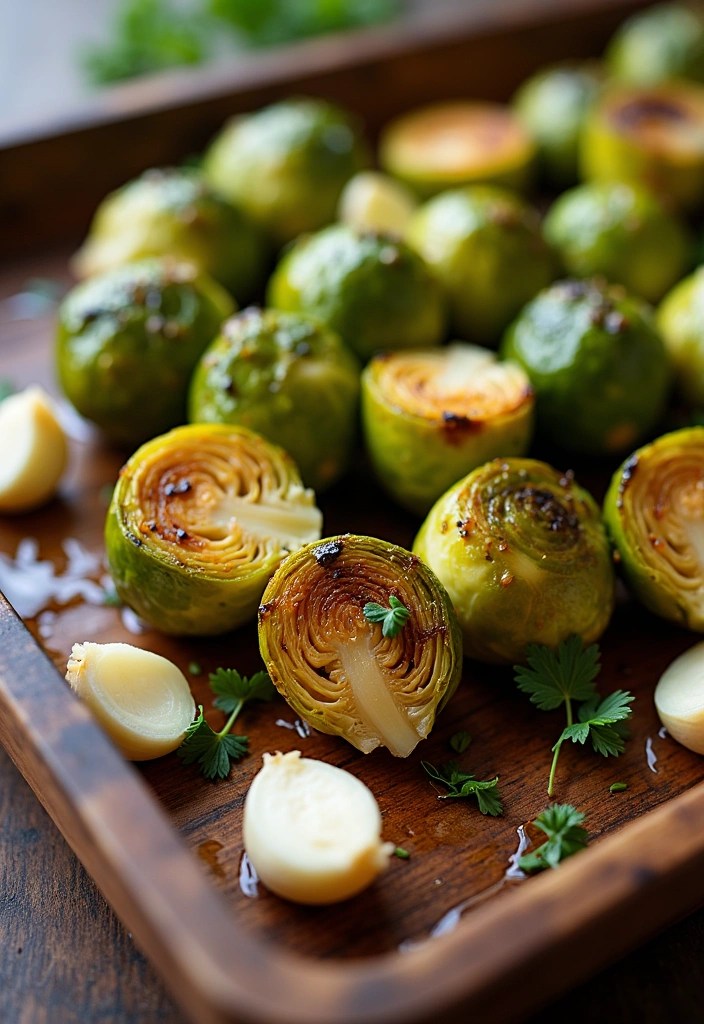 12 Irresistible Brussel Sprouts Side Dishes That Will Steal the Show! - 1. Garlic Roasted Brussel Sprouts