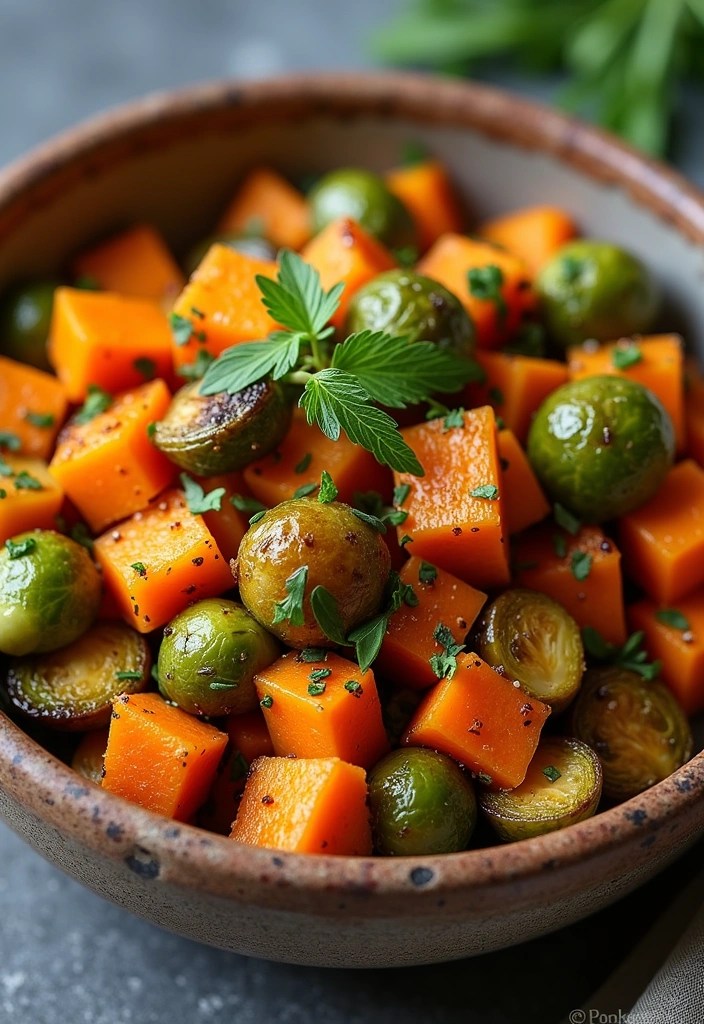 12 Irresistible Brussel Sprouts Side Dishes That Will Steal the Show! - 9. Brussel Sprouts and Sweet Potato Hash