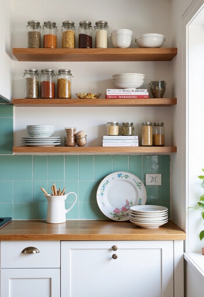 12 Minimalist Floating Shelf Hacks That Will Declutter Your Life! - 2. Stylish Kitchen Storage