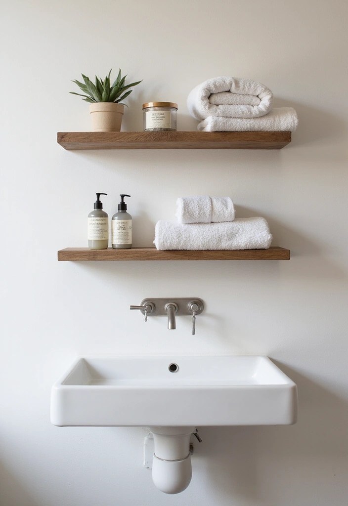 12 Minimalist Floating Shelf Hacks That Will Declutter Your Life! - 3. Bathroom Bliss