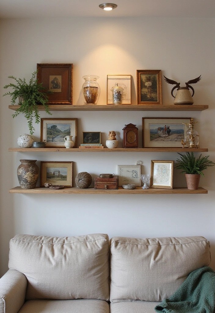 12 Minimalist Floating Shelf Hacks That Will Declutter Your Life! - 7. Showcase Your Treasures