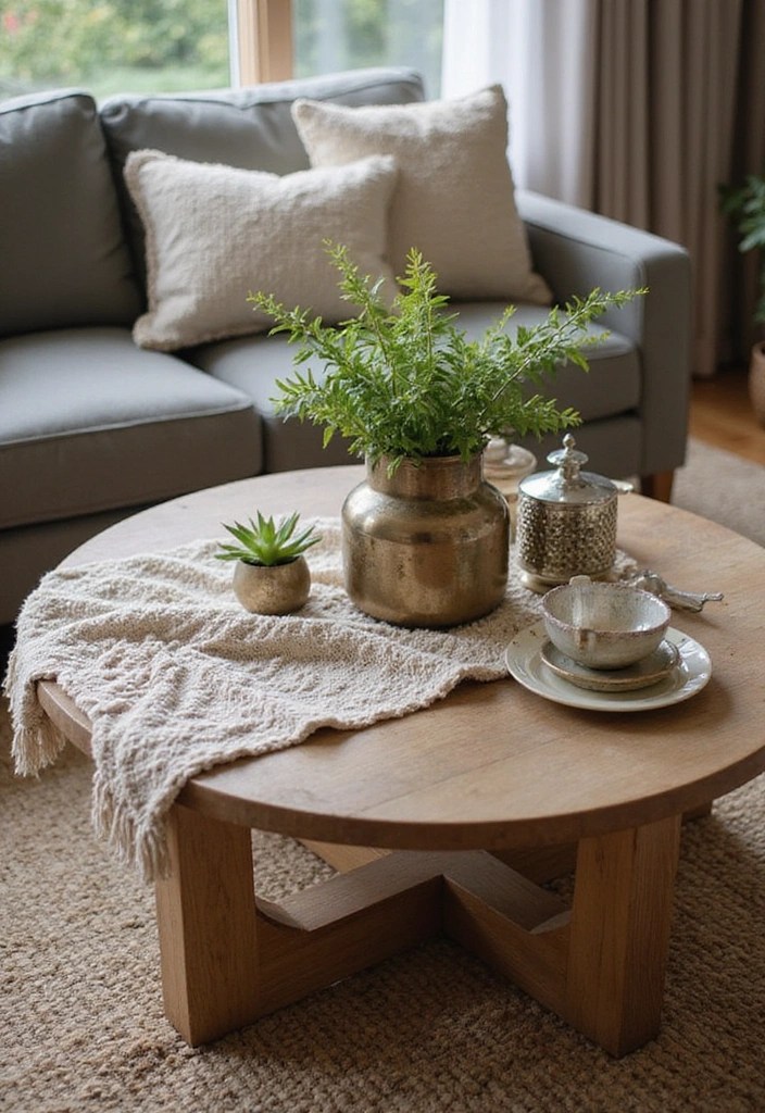 13 Clever Living Room Table Arrangements That Maximize Your Space! - 10. Layering Textures