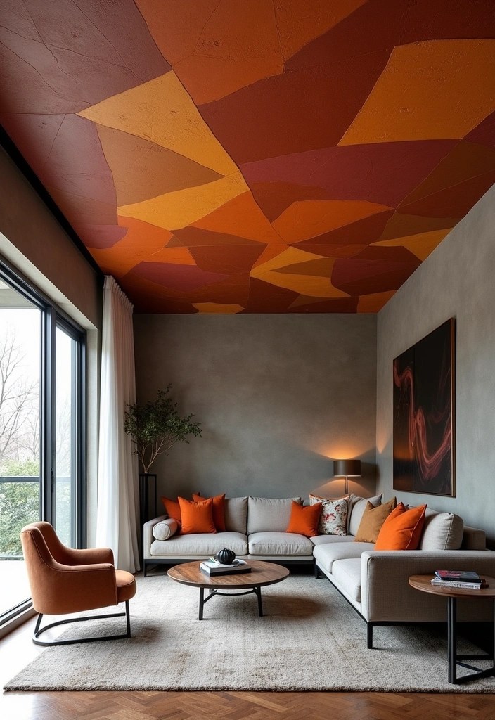 14 Modern Living Room Decor Trends with Rugs and Paints You Need to Try Right Now! - 13. Accent Ceilings