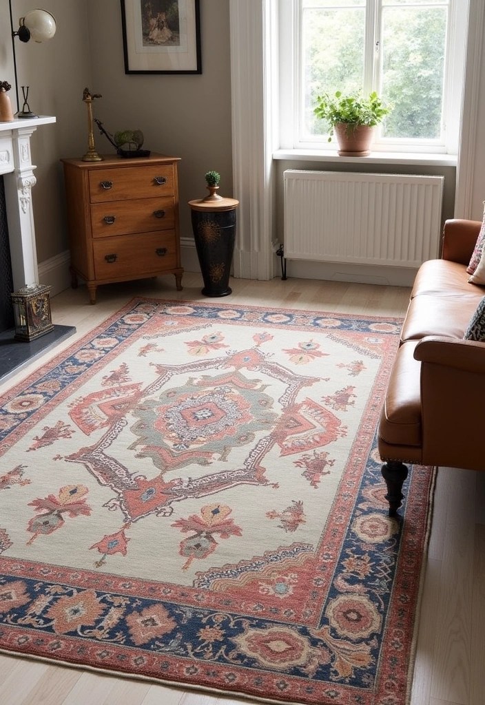 14 Modern Living Room Decor Trends with Rugs and Paints You Need to Try Right Now! - 4. Vintage-inspired Rugs