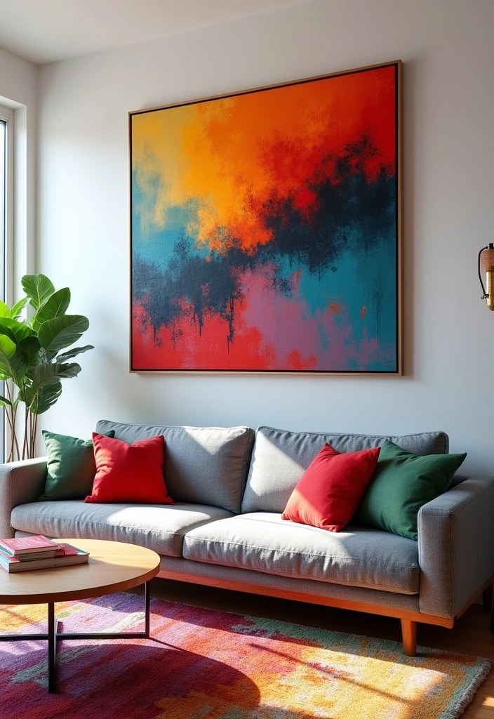 14 Modern Living Room Decor Trends with Rugs and Paints You Need to Try Right Now! - 9. Statement Art Pieces
