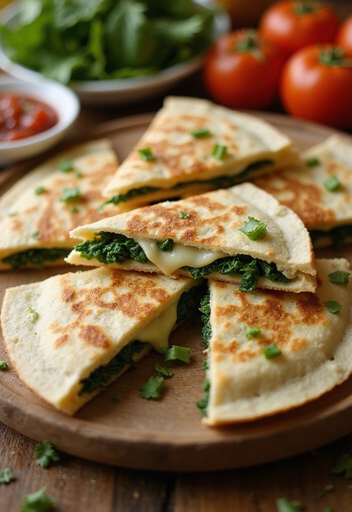 15 Irresistibly Healthy Spring Snacks You Can Whip Up in Minutes! - 13. Spinach and Cheese Quesadillas