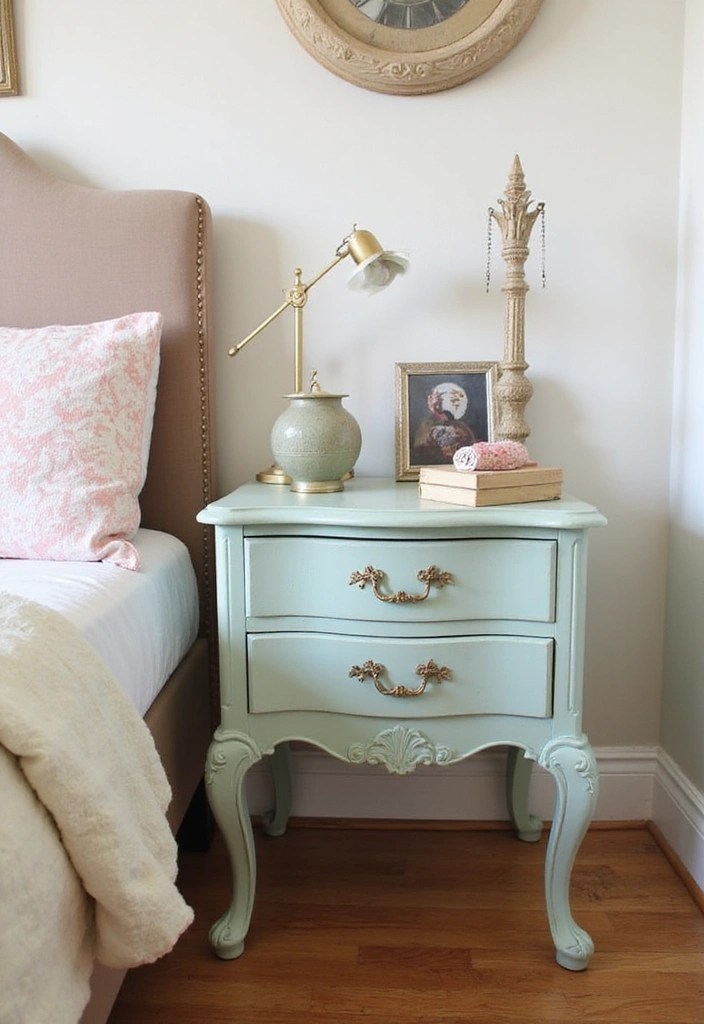 17 Minimalist Nightstand Designs That Are Pure Bedroom Goals! - 9. Vintage Revival