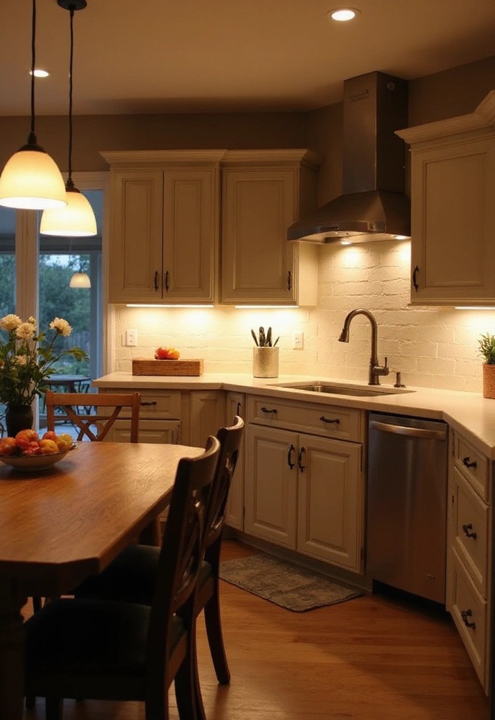 17 Small Kitchen Decor Ideas That Maximize Style and Space (Wait Until You See #5!) - 10. Layered Lighting