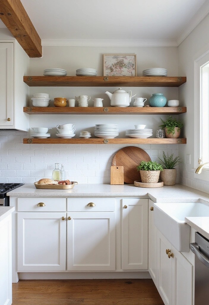 17 Small Kitchen Decor Ideas That Maximize Style and Space (Wait Until You See #5!) - 17. Open Concept Shelving