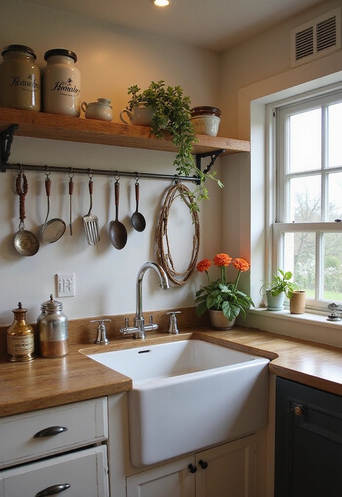 17 Small Kitchen Decor Ideas That Maximize Style and Space (Wait Until You See #5!) - 6. Vintage Accents