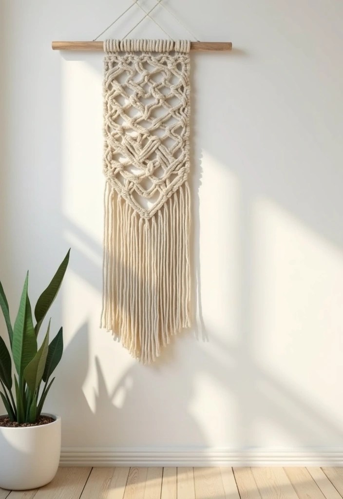 25 DIY Living Room Decor Projects That Are Budget Friendly and Minimalist! - 1. Macrame Wall Hanging