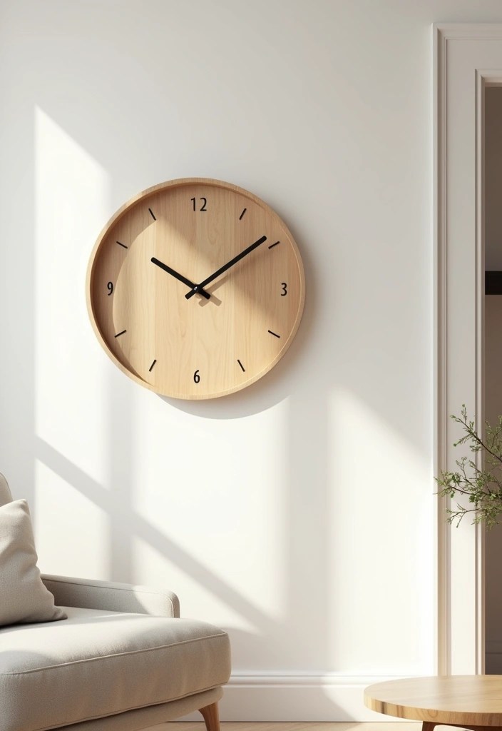 25 DIY Living Room Decor Projects That Are Budget Friendly and Minimalist! - 12. Decorative Wall Clock