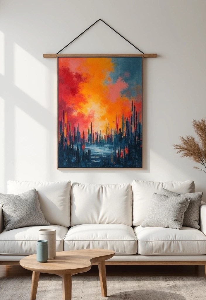 25 DIY Living Room Decor Projects That Are Budget Friendly and Minimalist! - 13. Simple Fabric Wall Art