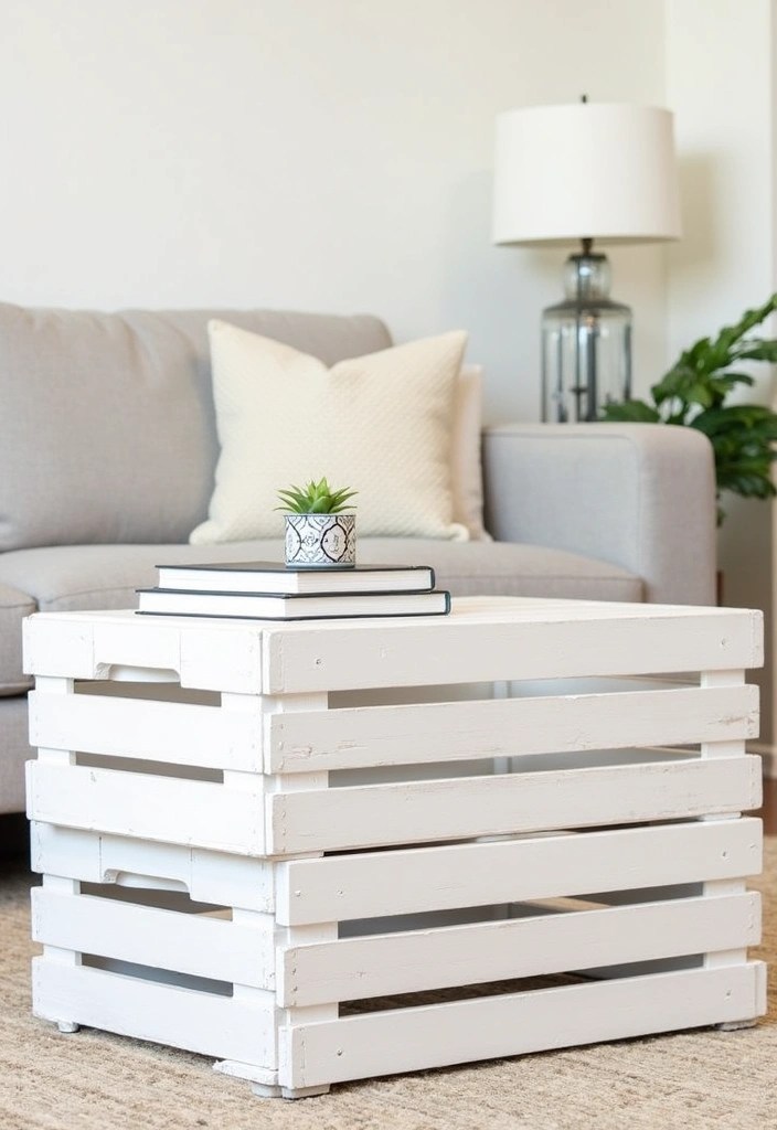 25 DIY Living Room Decor Projects That Are Budget Friendly and Minimalist! - 2. Upcycled Wooden Crates