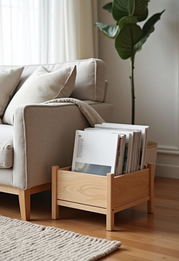 25 DIY Living Room Decor Projects That Are Budget Friendly and Minimalist! - 20. DIY Magazine Rack