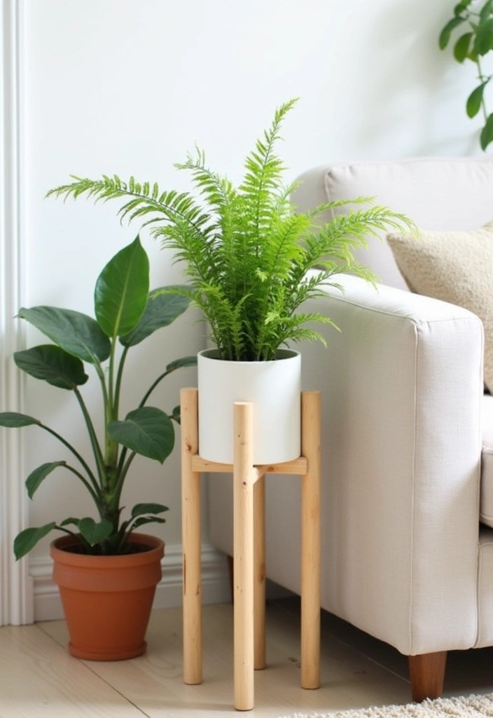 25 DIY Living Room Decor Projects That Are Budget Friendly and Minimalist! - 5. DIY Plant Stand