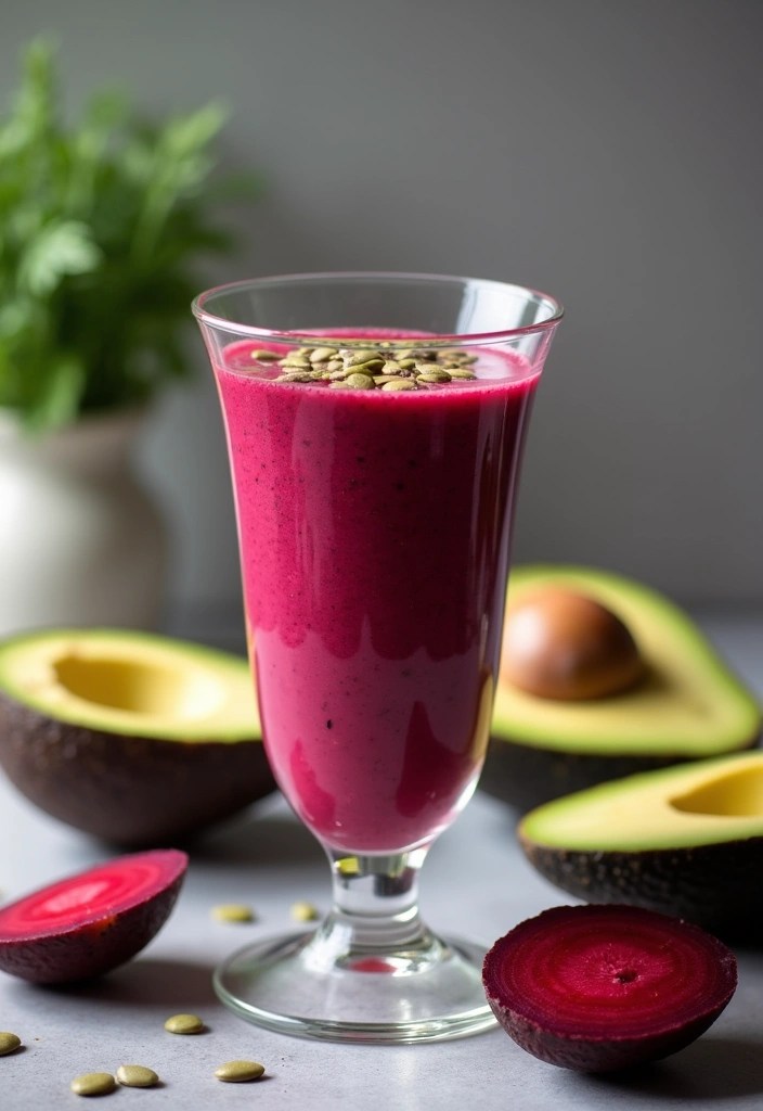 6 Revitalizing Beet Smoothies for an Instant Energy Boost (You’ll Love #4!) - 6. Beet and Avocado Cream Smoothie