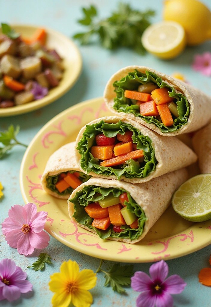 10 Adorable Easter Kids Lunch Ideas That'll Make Their Faces Light Up! - 4. Flower Power Wraps