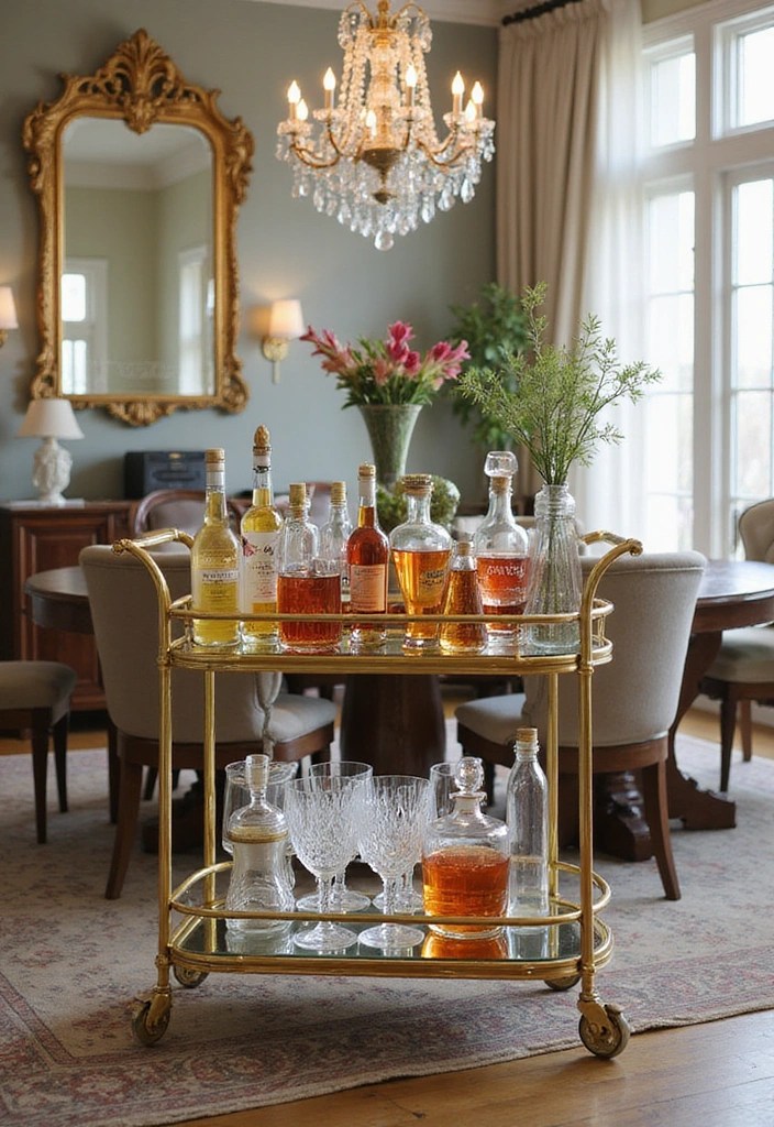 11 Must-Have Dining Room Furniture Pieces for Every Style Lover! - 7. Chic Bar Cart